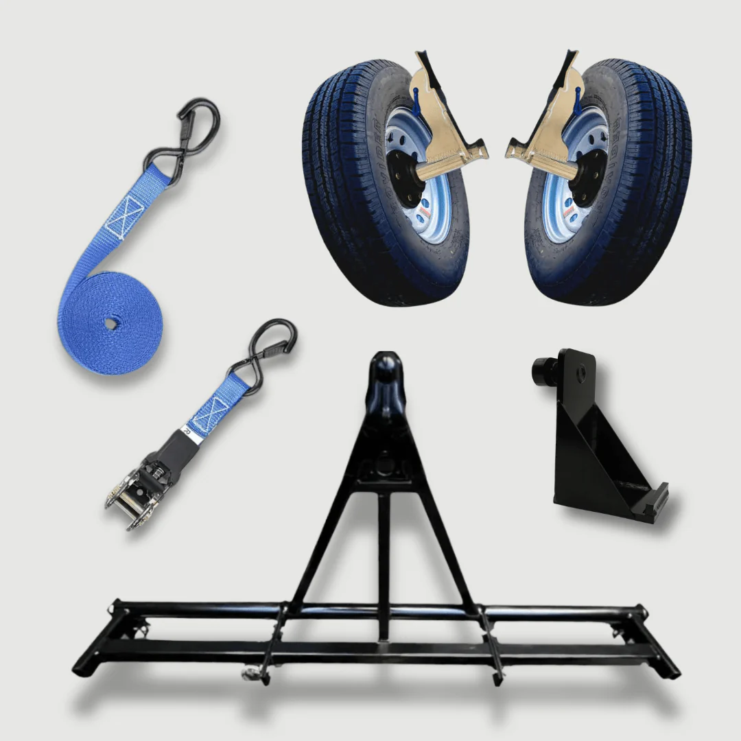 Shipping Container Mobility Bundle – Wheel Hub, Hitch & Strap Kit - Image 4
