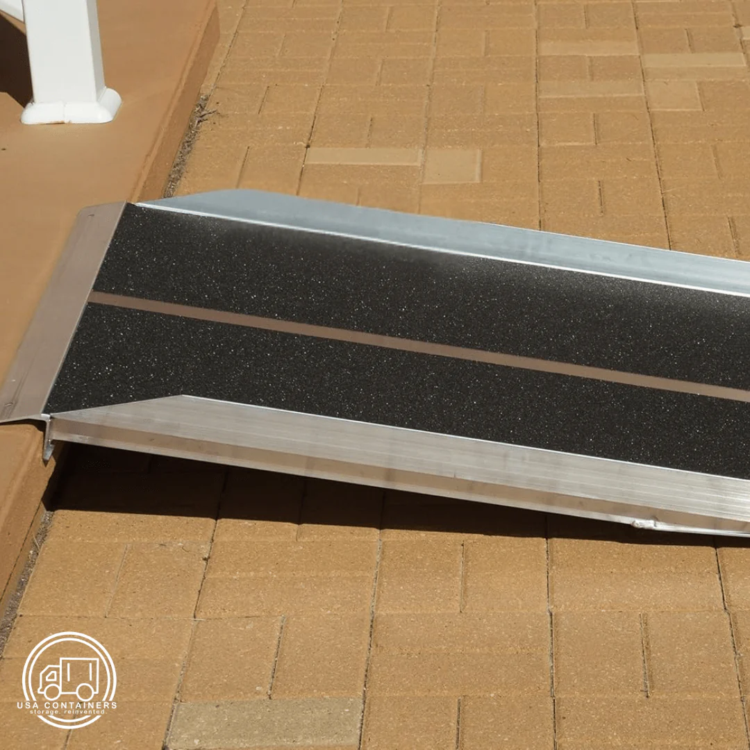Shipping Container Ramp - Metal - Non-slip surface - Image 3