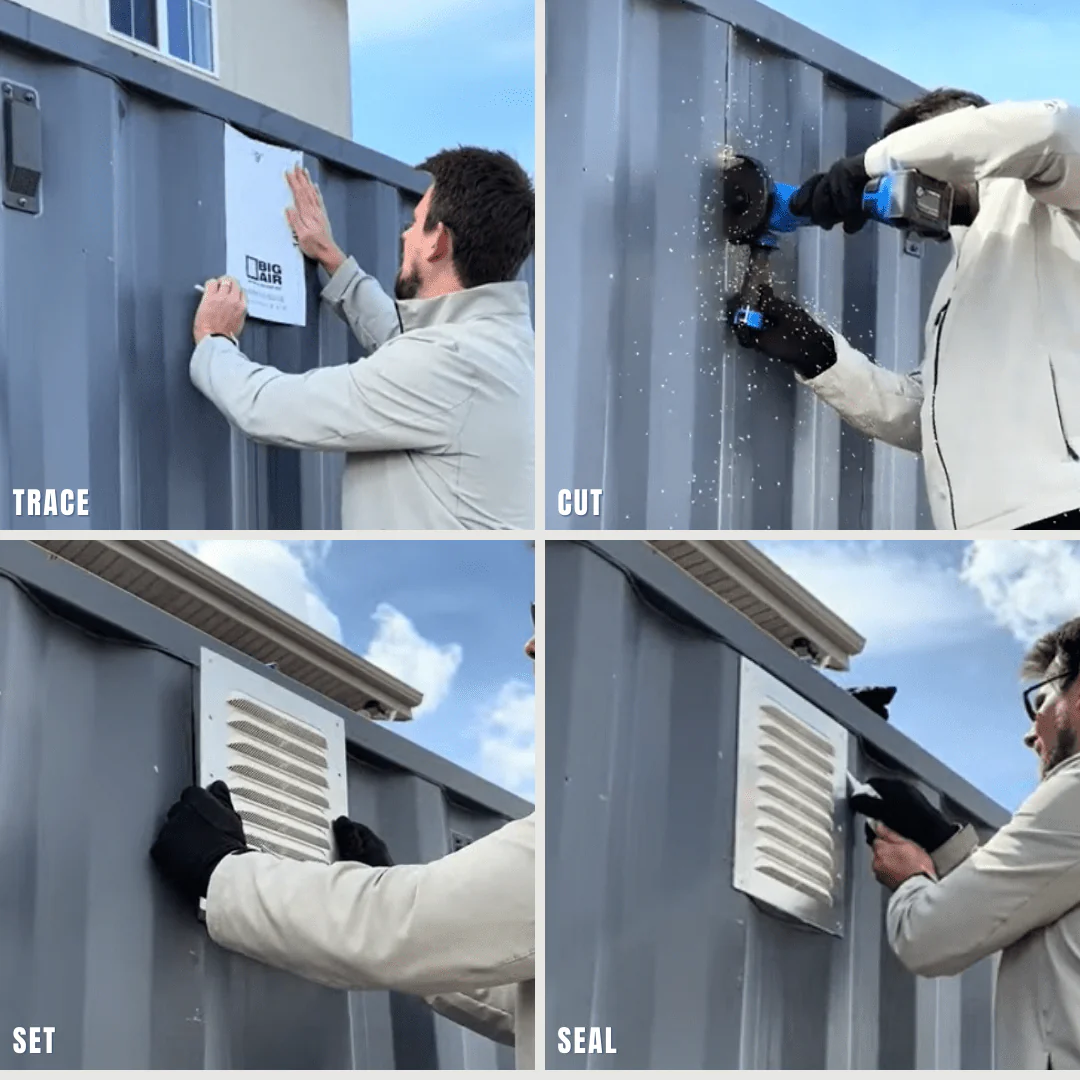 Shipping Container Rectangular Vents - 2 Pack - Image 3
