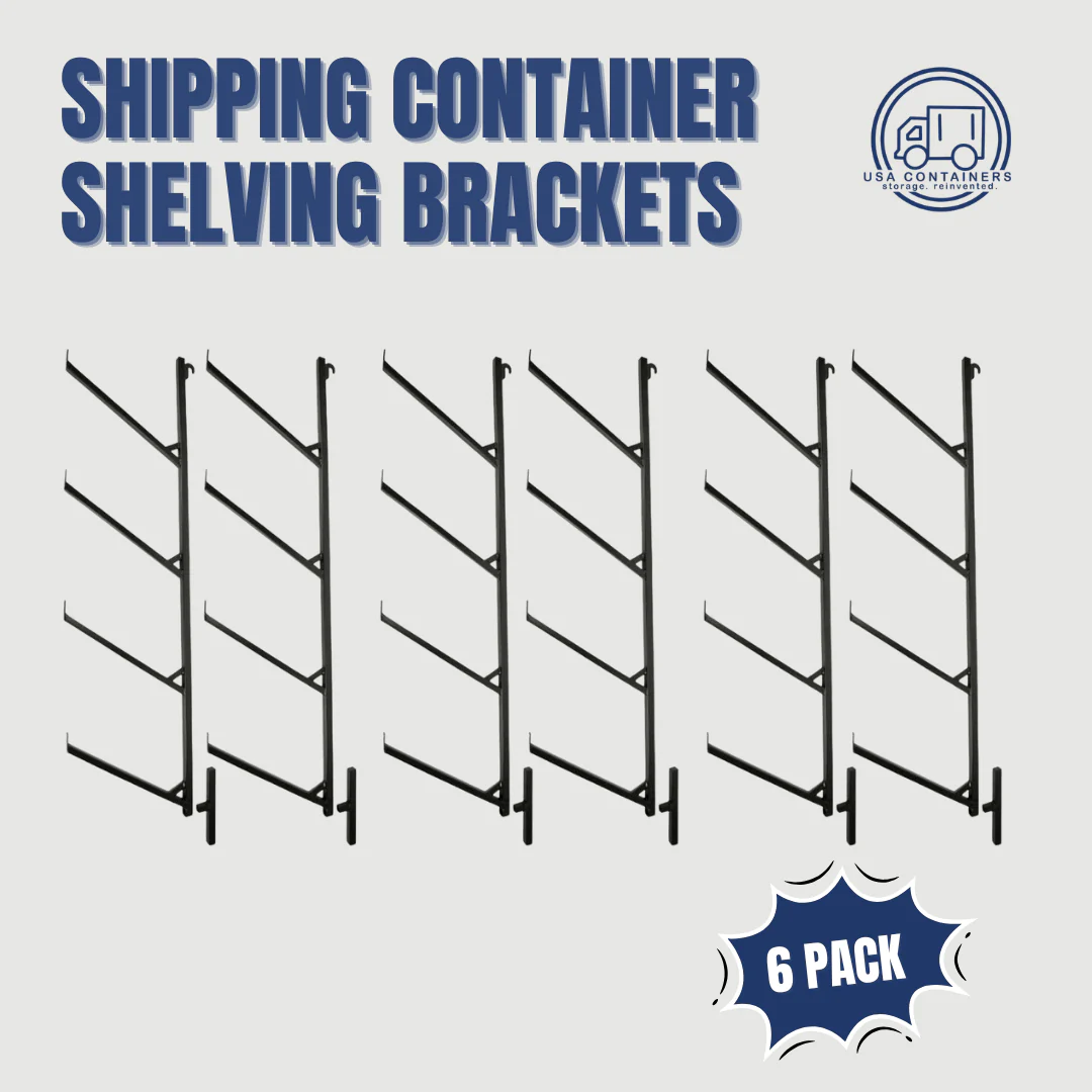 Shipping Container Shelving Brackets / Pipe Racks 4 level - Image 5