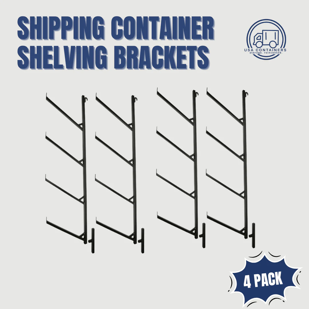 Shipping Container Shelving Brackets / Pipe Racks 4 level - Image 7