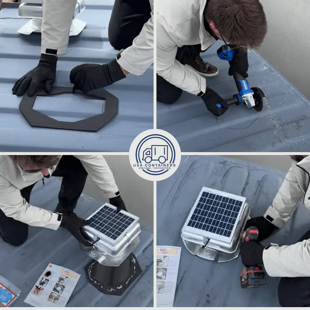 Shipping Container Solar Powered Vent - Fits Conex Containers - Image 2