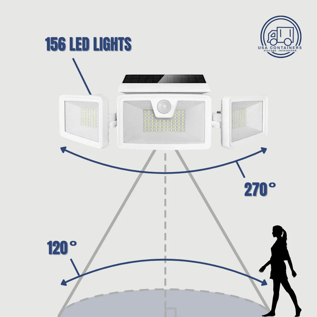 Shipping Container Ultra-wide Adjustable Solar Powered Lights - Image 3