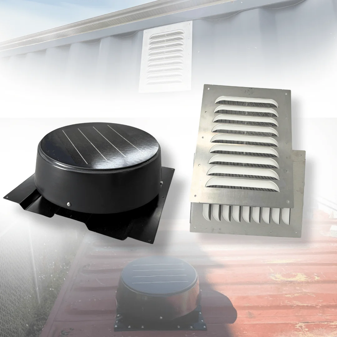 Ultimate Ventilation Bundle – Rectangular Louvered Side Vents (2-Pack) + 10W Solar Roof Vent - Image 3